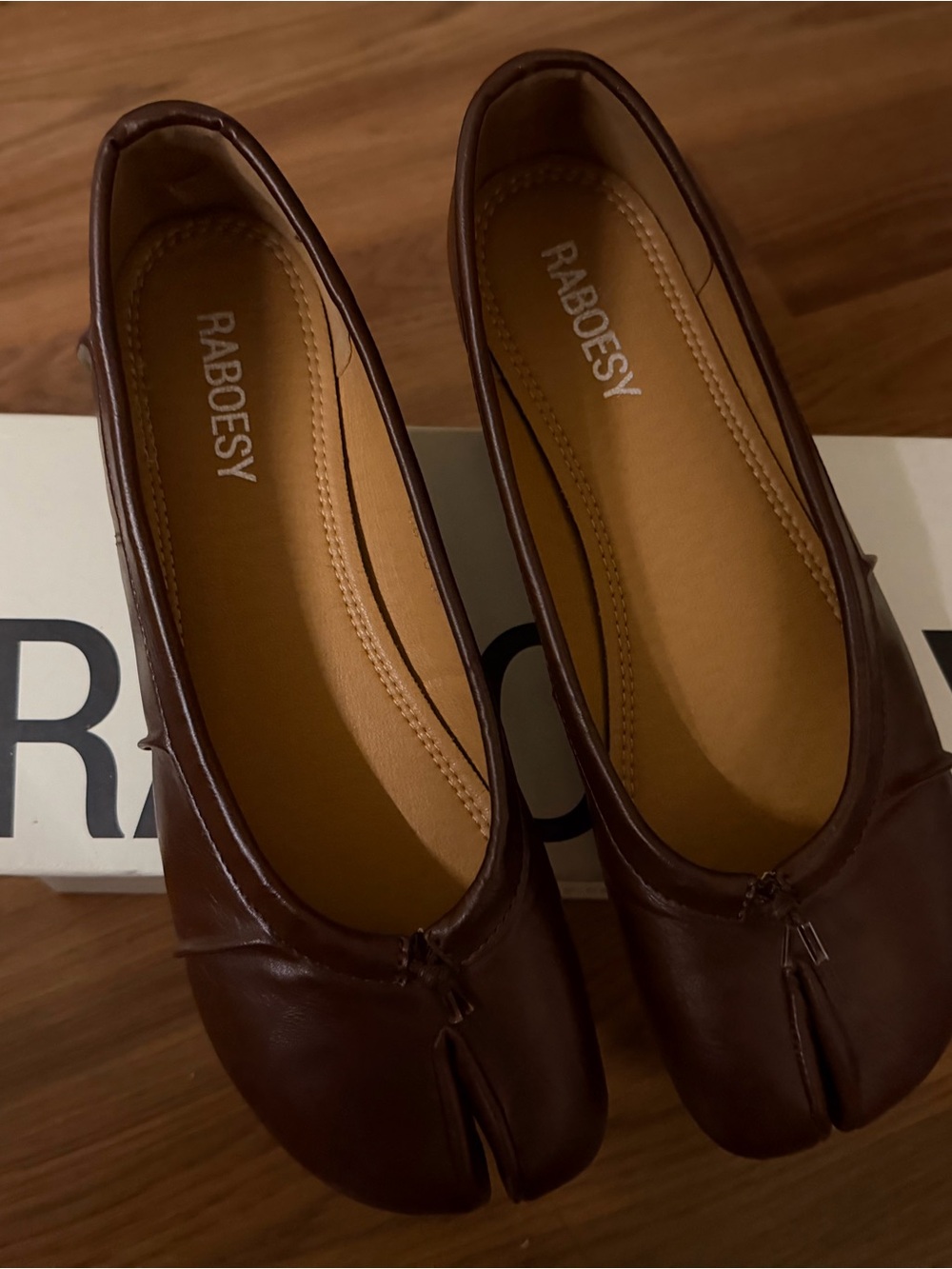 Brown Leather Tabis (Ballet Flats)